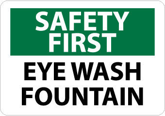 NMC SF159RB-SAFETY FIRST, EYE WASH FOUNTAIN, 10X14, RIGID PLASTIC (1 EACH)