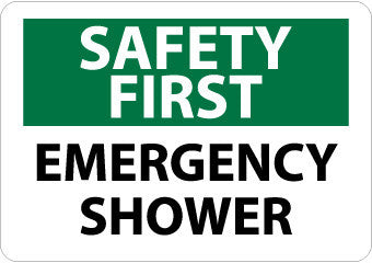 NMC SF43RB-SAFETY FIRST, EMERGENCY SHOWER, 10X14, RIGID PLASTIC (1 EACH)