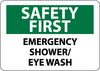 NMC SF45PB-SAFETY FIRST, EMERGENCY SHOWER/EYE WASH, 10X14, PS VINYL (1 EACH)