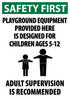 NMC SF60AC-SAFETY FIRST, PLAYGROUND EQUIPMENT PROVIDED HERE.., 20X14, .040 ALUM (1 EACH)