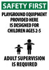 NMC SF61AC-SAFETY FIRST, PLAYGROUND EQUIPMENT PROVIDED HERE.., 20X14, .040 ALUM (1 EACH)