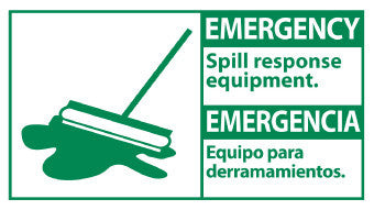 NMC SFA2R-SAFETY FIRST, 10 X 18 EMERGENCY SPILL RESPONSE EQUIP- (BILINGUAL W/GRAPHIC), 10X18, RIGID PLASTIC (1 EACH)
