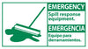 NMC SFA2P-EMERGENCY, SPILL RESPONSE EQUIPMENT (BILINGUAL W/GRAPHIC), 10X18, PS VINYL (1 EACH)