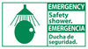 NMC SFA4R-SAFETY FIRST, 10 X 18 EMERGENCY SAFETY SHOWER (BILINGUAL W/GRAPHIC), 10X18, RIGID PLASTIC (1 EACH)