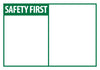 NMC SGA4AP-SAFETY FIRST, BLANK, 3X5, PS VINYL (PAK OF 5)