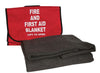 North by Honeywell 5560390CASE 62" X 80" Gray 90% Wool Lightweight Fire And First Aid Blanket With Red/Black Trimmed Cordura Bag  (1/EA)