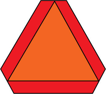 NMC SMV4-SLOW MOVING VEHICLE EMBLEM, S276.6, 14X16, ALUM HI INTENSITY (1 EACH)