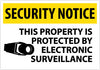 NMC SN18RC-SECURITY NOTICE, THIS PROPERTY IS PROTECTED BY ELECTRONIC SURVEILLANCE, 14X20, RIGID PLASTIC (1 EACH)