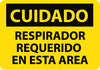 NMC SPC365PB-CUIDADO, RESPIRADOR REQUERIDO EN ESTA AREA, 10X14, PS VINYL (1 EACH)