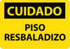NMC SPC366AB-CUIDADO, PISO RESBALADIZO, 10X14, .040 ALUM (1 EACH)
