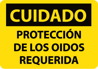 NMC SPC513AB-CUIDADO, PROTECCION DE LOS OIDOS REQUERIDA, 10X14, .040 ALUM (1 EACH)