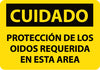 NMC SPC73RB-CUIDADO, PROTECCION DE LOS OIDOS REQUERIDA EN ESTA AREA, 10X14, RIGID PLASTIC (1 EACH)