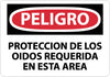 NMC SPD134RB-PELIGRO, PROTECCION DE LOS OIDOS REQUERIDA EN ESTA AREA, 10X14, RIGID PLASTIC (1 EACH)