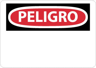 NMC SPD1AB-PELIGRO, (BLANK), 10X14, .040 ALUM (1 EACH)