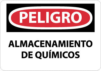 NMC SPD239RB-PELIGRO, ALMACENAMIENTO DE QUIMICOS, 10X14, RIGID PLASTIC (1 EACH)