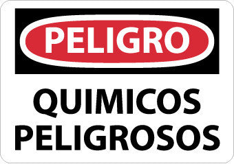 NMC SPD441PB-PELIGRO, QUIMICOS PELIGROSOS, 10X14, PS VINYL (1 EACH)