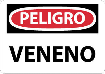 NMC SPD463PB-PELIGRO, VENENO, 10X14, PS VINYL (1 EACH)