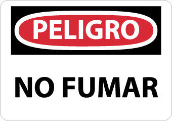 NMC SPD79PB-PELIGRO, NO FUMAR, 10X14, PS VINYL (1 EACH)