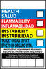 NMC SPHM36-RIGHT TO KNOW LABELS, WRITE ON COLOR BAR (BILINGUAL), 6X4, PS VINYL (PAK OF 10)