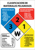 NMC SPHMC14R-HAZARDOUS MATERIALS CLASSIFICATION SIGN (SPANISH), 14X10, RIGID PLASTIC (1 EACH)