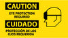 NMC SPSA101R-CAUTION, EYE PROTECTION REQUIRED (BILINGUAL W/GRAPHIC), 10X18, RIGID PLASTIC (1 EACH)