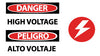 NMC SPSA105R-DANGER, HIGH VOLTAGE (BILINGUAL W/GRAPHIC), 10X18, RIGID PLASTIC (1 EACH)