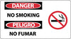 NMC SPSA106R-DANGER, NO SMOKING (BILINGUAL W/GRAPHIC), 10X18, RIGID PLASTIC (1 EACH)