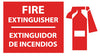 NMC SPSA121R-FIRE EXTINGUISHER (BILINGUAL W/GRAPHIC), 10X18, RIGID PLASTIC (1 EACH)