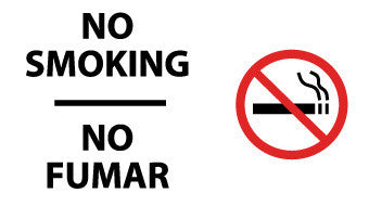 NMC SPSA124R-NO SMOKING (BILINGUAL W/GRAPHIC), 10X18, RIGID PLASTIC (1 EACH)