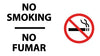 NMC SPSA124R-NO SMOKING (BILINGUAL W/GRAPHIC), 10X18, RIGID PLASTIC (1 EACH)