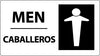 NMC SPSA134R-MEN (BILINGUAL W/GRAPHIC), 10X18, RIGID PLASTIC (1 EACH)