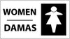 NMC SPSA138R-WOMEN (BILINGUAL W/GRAPHIC), 10X18, RIGID PLASTIC (1 EACH)