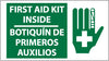 NMC SPSA172R-FIRST AID KIT INSIDE (BILINGUAL W/GRAPHIC), 10X18, RIGID PLASTIC (1 EACH)