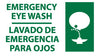 NMC SPSA173R-EMERGENCY EYE WASH (BILINGUAL W/GRAPHIC), 10X18, RIGID PLASTIC (1 EACH)
