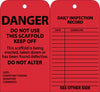 NMC SPT1-TAGS, SCAFFOLD INSPECTION, RED, 6X3, CARDSTOCK WITH GROMMET (PAK OF 25)
