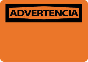 NMC SPW1PB-ADVERTENCIA, BLANK, 10X14, PS VINYL (1 EACH)
