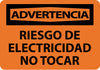 NMC SPW500RB-ADVENTENCIA, RIESGO DE ELECTRICIDAD NO TOCAR, 10X14, RIGID PLASTIC (1 EACH)