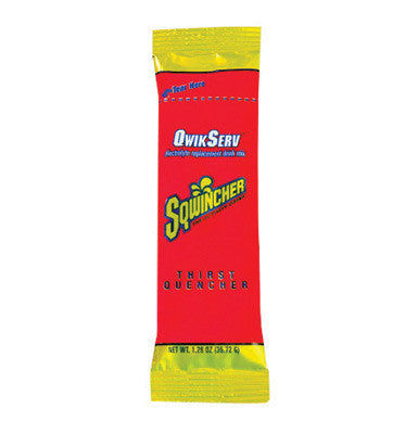 Sqwincher 060901-FP Qwik Serv 1.26 Ounce Powder Concentrate Packet Fruit Punch Electrolyte Drink - Yields 16.9 Ounces (8 Packets Per Box)  (1/BX)