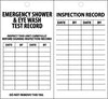 NMC ST514-TAGS, EMERGENCY SHOWER AND EYE WASH TEST RECORD, 6X3, SYNTHETIC PAPER (PAK OF 25)