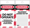 NMC ST603250-TAGS, DANGER, DO NOT OPERATE, 6X3, SYNTHETIC PAPER, 250/BOX (BOX OF 250)