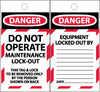 NMC ST606-TAGS, DANGER, DO NOT OPERATE MAINTENANCE DEPARTMENT, 6X3, SYNTHETIC PAPER (PAK OF 25)