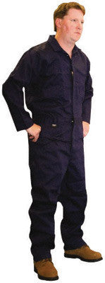 Stanco FRI681NB4X 4X Navy Blue 9 Ounce Indura Flame Resistant Coverall With Front Zipper Closure And Elastic Waistband  (1/EA)