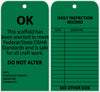 NMC SVT3-TAG, OK THIS SCAFFOLD HAS BEEN ERECTED TO MEET.., GROMMET, 6X3, UNRIP VINYL (PAK OF 25)
