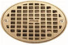 JAY R SMITH A06NBG ROUND GRATE WITH SCREW 6 IN. NICKEL BRASS (1 PER CASE)