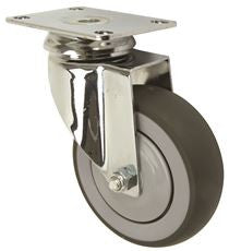 MEDCASTER CH-06TPP125-SW-TP01 HOSPITAL CASTER, CHROME, 6 IN., SWIVEL, 260 LBS CAPACITY (1 PER CASE)