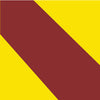 NMC T20718-TAPE, HAZARD STRIPE, MAGENTA/YLW, 2''X18 YD (1 ROLL)