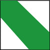 NMC T20818-TAPE, HAZARD STRIPE, GREEN/WHITE, 2X18 YDS (1 ROLL)