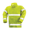 Tingley J53122-3X 3X 32" Fluorescent Yellow/Green Comfort-Brite 14 mil PVC And Polyester Class 3 Level 2 Flame Resistant Rain Jacket With Storm Fly Front And Zipper Closure, Riveted Patch Pockets And Silver Reflective Tape  (1/EA)