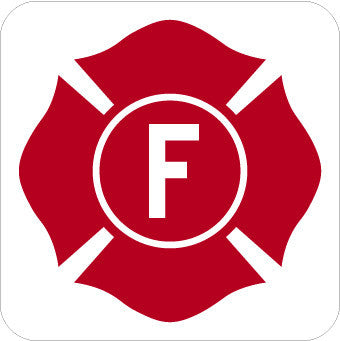 NMC TBFLFP-F, MALTESE CROSS SYMBOL, 9X9, P/S EGP REFLECTIVE VINYL (1 EACH)