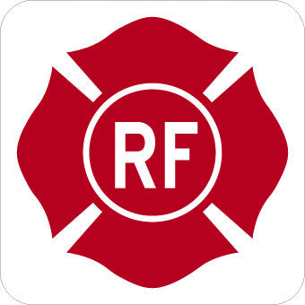 NMC TBFLRFP-FR, MALTESE CROSS SYMBOL, 9X9, P/S EGP REFLECTIVE VINYL (1 EACH)